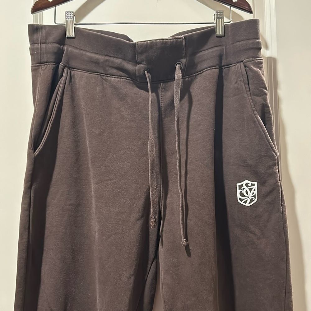 Sean John mens RARE LOGO drawstring Jogger sweatpants pockets Size XL Brown